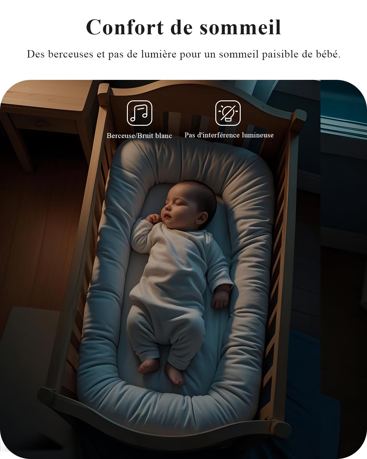 WUUK 4MP 5.5'' AI Babyphone Camera, Visage Couvert et Détection de Renversement, Alertes Sonores/de Mouvement, Vision Nocturne,Batterie 3700mAh, 360° Grad, App Control, 2,4/5 GHz WiFi, 305m Reichweite