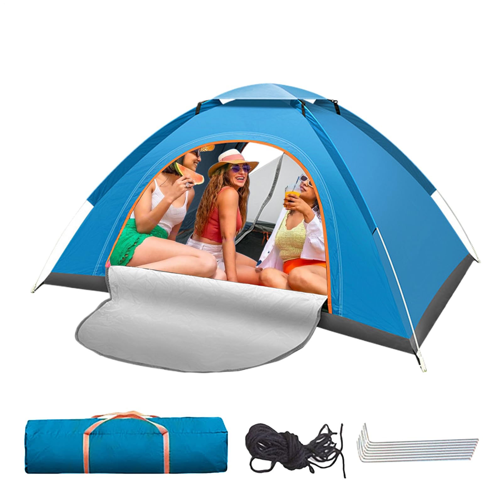 Tenda da campeggio per esterni | Tenda a cupola portatile familiare - Protezione solare 2 persone con porta in rete anti-UV impermeabile per attività all'aperto