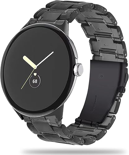 Miimall Compatible con Google Pixel Watch 2 Band Women (2023)Pixel Watch (2022) Correa de resina con hebilla de acero inoxidable