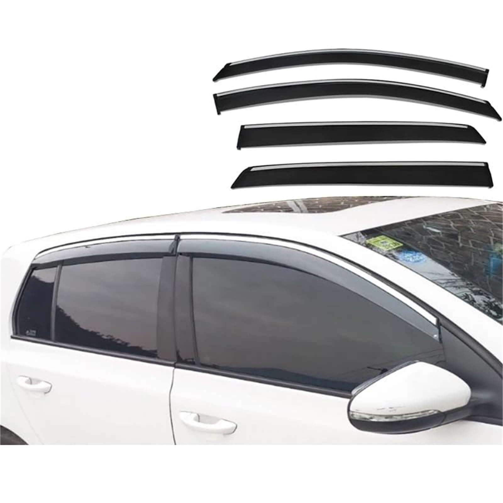 Visiera for finestrino for auto, protezione antipioggia, per VW