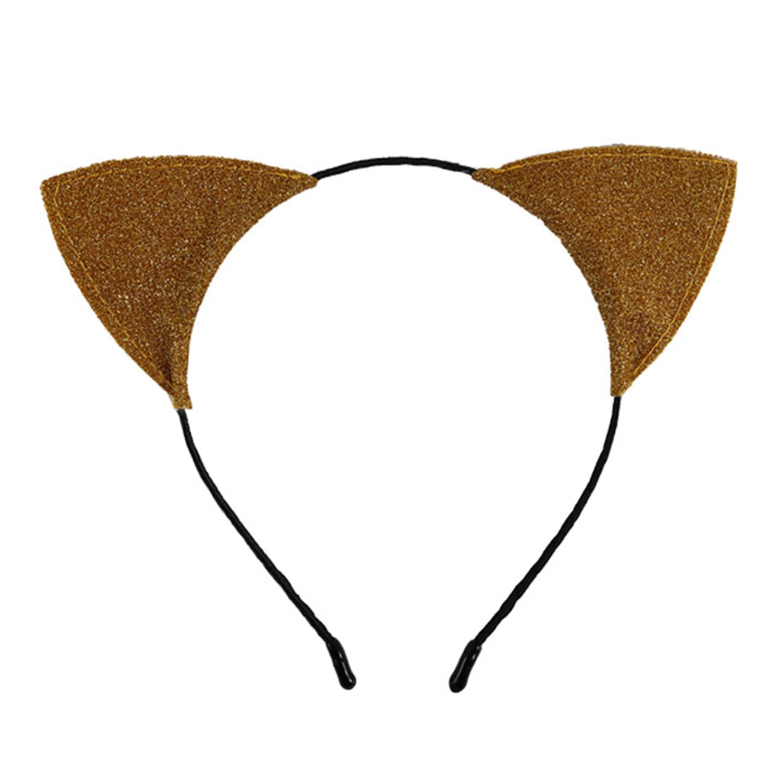 MICFENY Crystal Decorated Leopardine Headpiece Nonallergenic Thin Hair Addition For