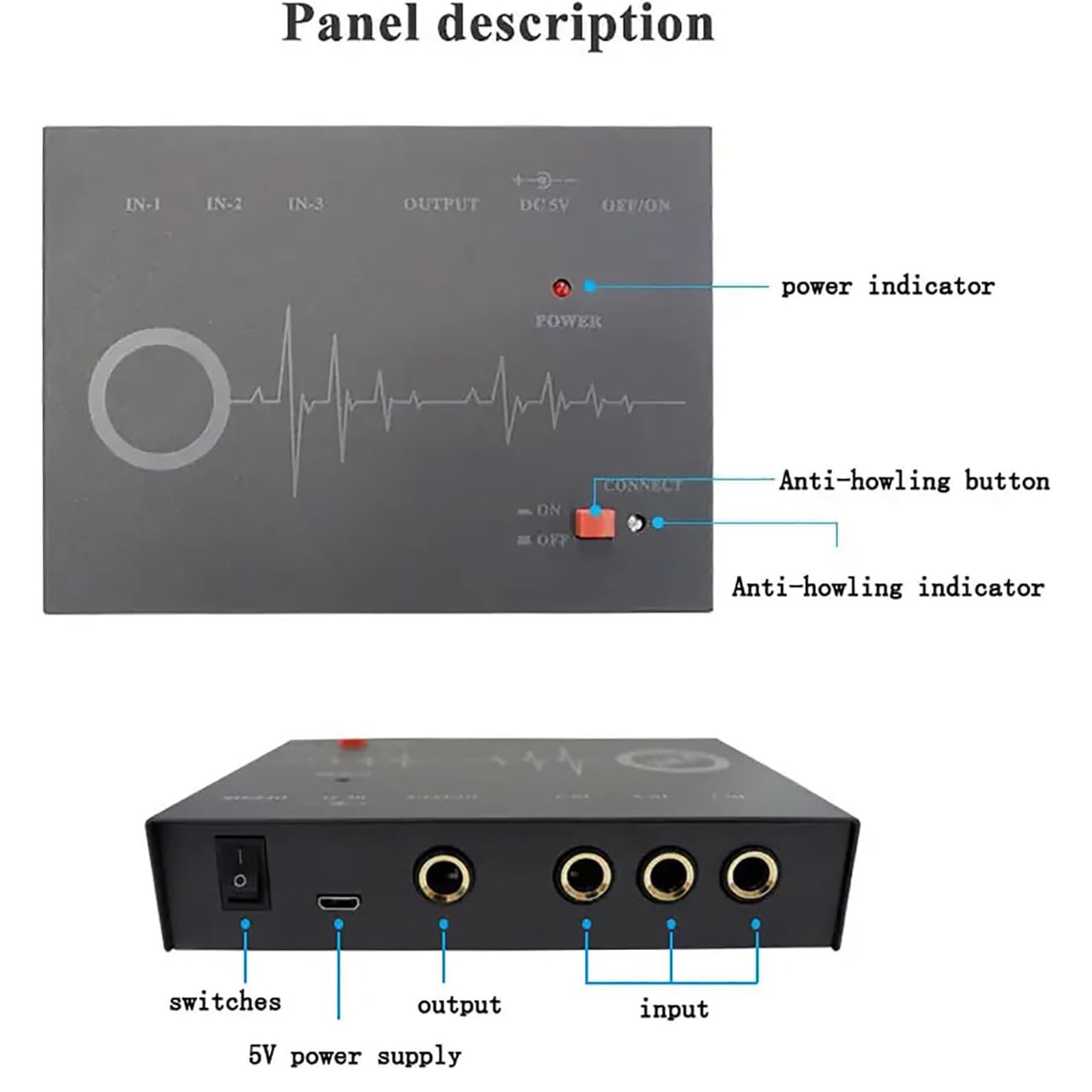 Supresor de retroalimentación con chip DSP, antiaullidos automático para bodas, equipo de audio profesional