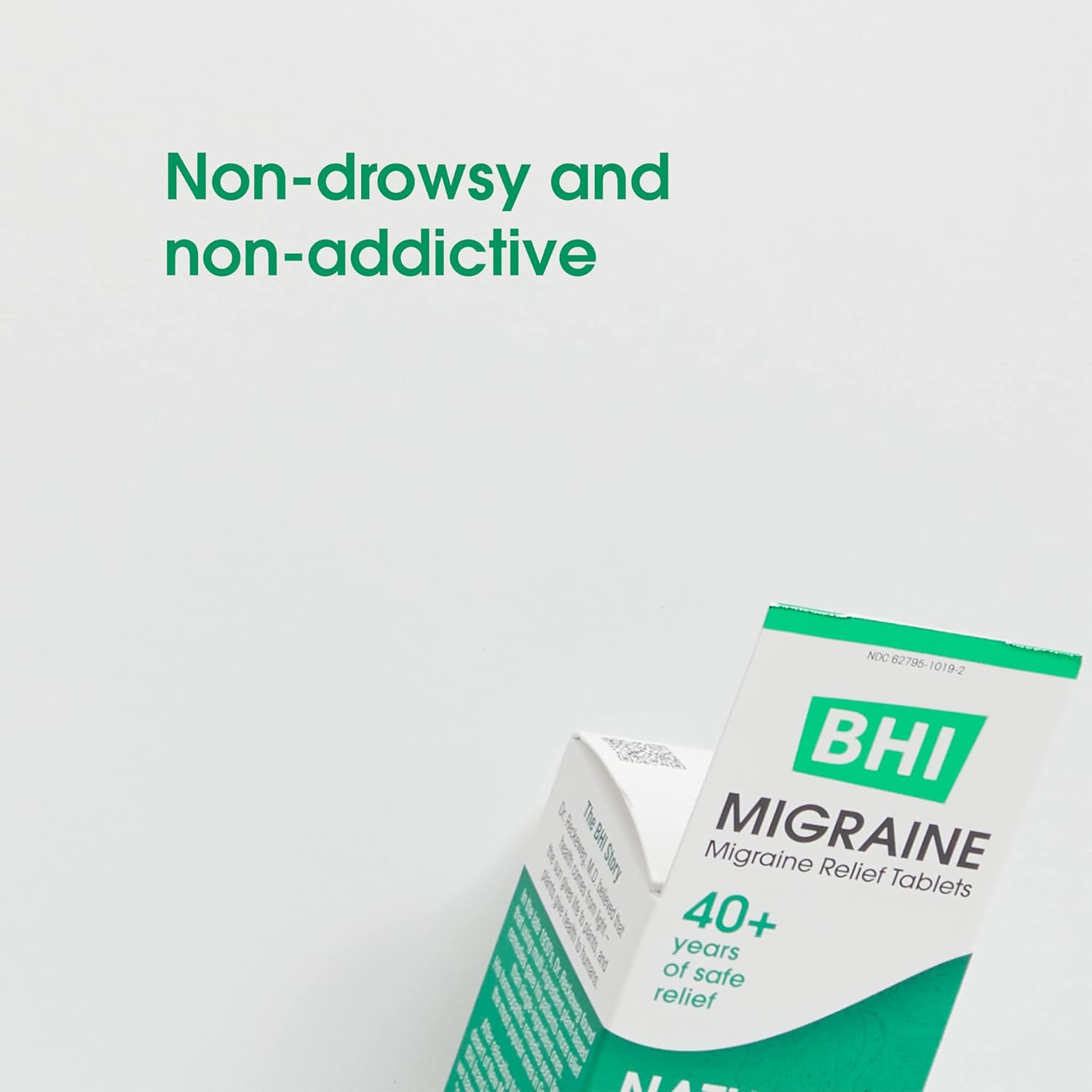 BHI Migraine Natural Headache & Migraine Relief 17 Powerful Multi-Symptom Homeopathic Active Ingredients - Non-Drowsy Remedy Helps Relieve Pain, Tension & Throbbing in Head, Eyes & Neck - 100 Tablets : Health & Household