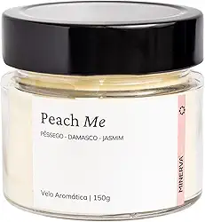 Vela Aromatica Artesanal Perfumada - 150g - Minerva Candles (Peach Me)