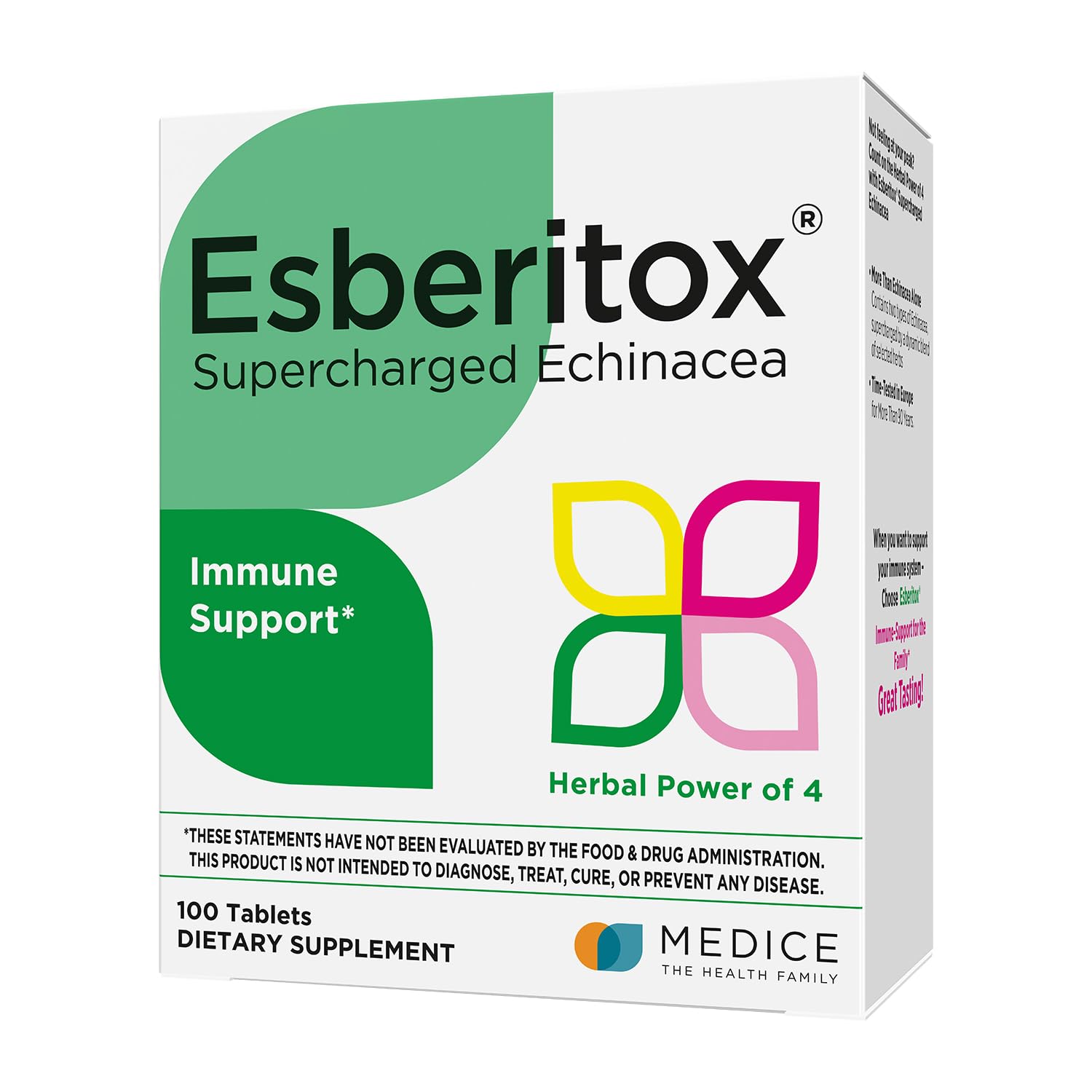 Supercharged Echinacea – 100 Tablets – Immune Support Herbal Supplement with Wild Indigo Root & Purple Coneflower – Clinically Tested – Made in Germany 100 Count (Pack of 1)
