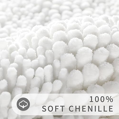 Miniatura 2 de Yimobra Juego de 2 alfombras de baño lavables, antideslizantes y absorbentes, de secado rápido, microfibra de lujo, felpa de felpilla, de lujo,