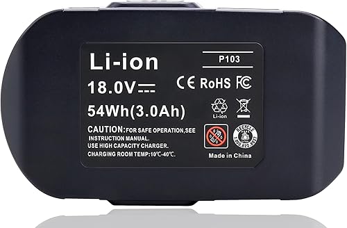 Miniatura 9 de Paquete de 2 baterías de repuesto de litio de 18 V 3.0 Ah compatibles con herramientas eléctricas inalámbricas Ryobi de 18 V, repuesto para batería