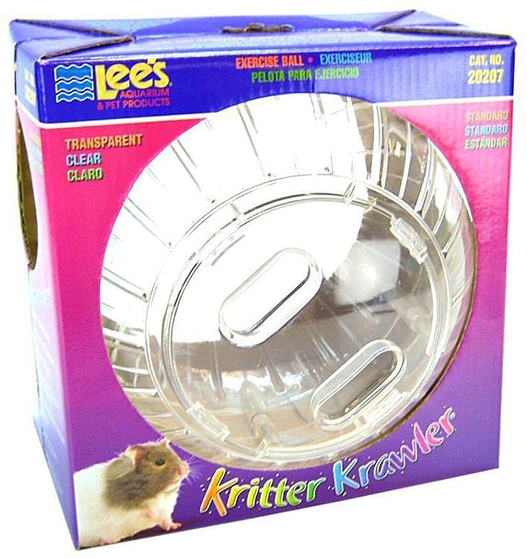 Bola de Exercício para Hamsters e Pequenos Animais Lee's Kritter Krawler Transparente 7 Polegadas