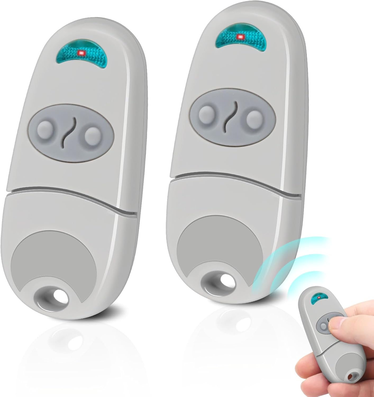 433.92 MHz Remote Control Garage Door 2 Pieces Remote Control for Gates for 433 MHz Handheld Transmitter EV NA EE 2 Channels Handheld Transmitter for Garage Door Opener