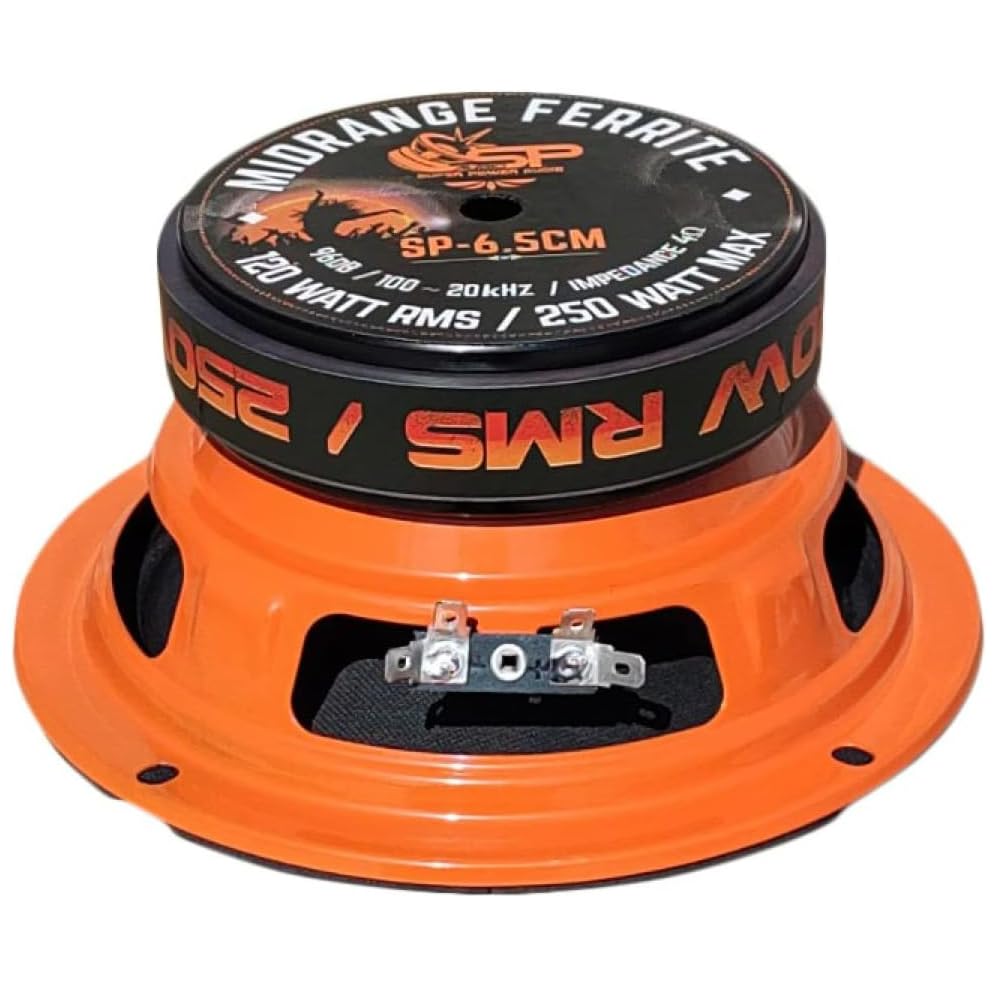 KIT SET PER SP AUDIO SP6.5CM 2 midrange da 16,5 cm 165 mm 6,5" di diametro, 120 watt rms 250 watt max, impedenza 4 ohm, sensibilità 96 db, per auto, a coppia + accessori omaggio