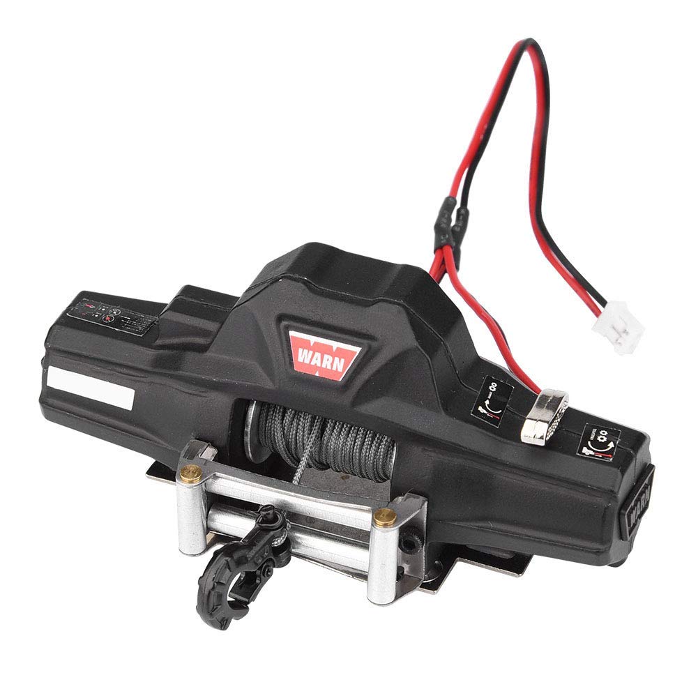 Verricello RC, Doppio Motore Potente con Cingoli Metallici Scala 1/8, Argano per Veicoli Telecomandati, for Appassionati Modellismo Off-Road e Soccorso in Terreni Difficili