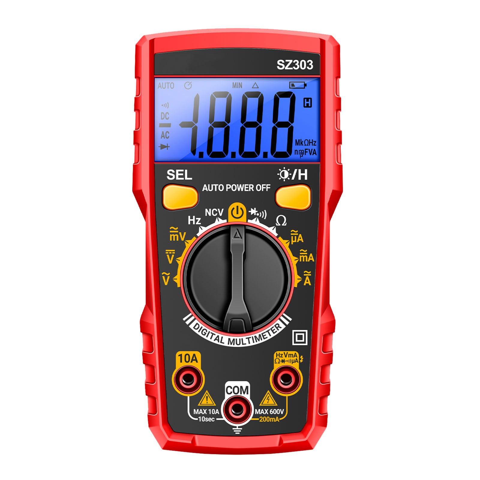 Multimeter Tester 1999Counts Digital Multimeter, Voltmeter Voltages Voltages, Current, Resistance Continuitys Resistance Tester Ohmmeter