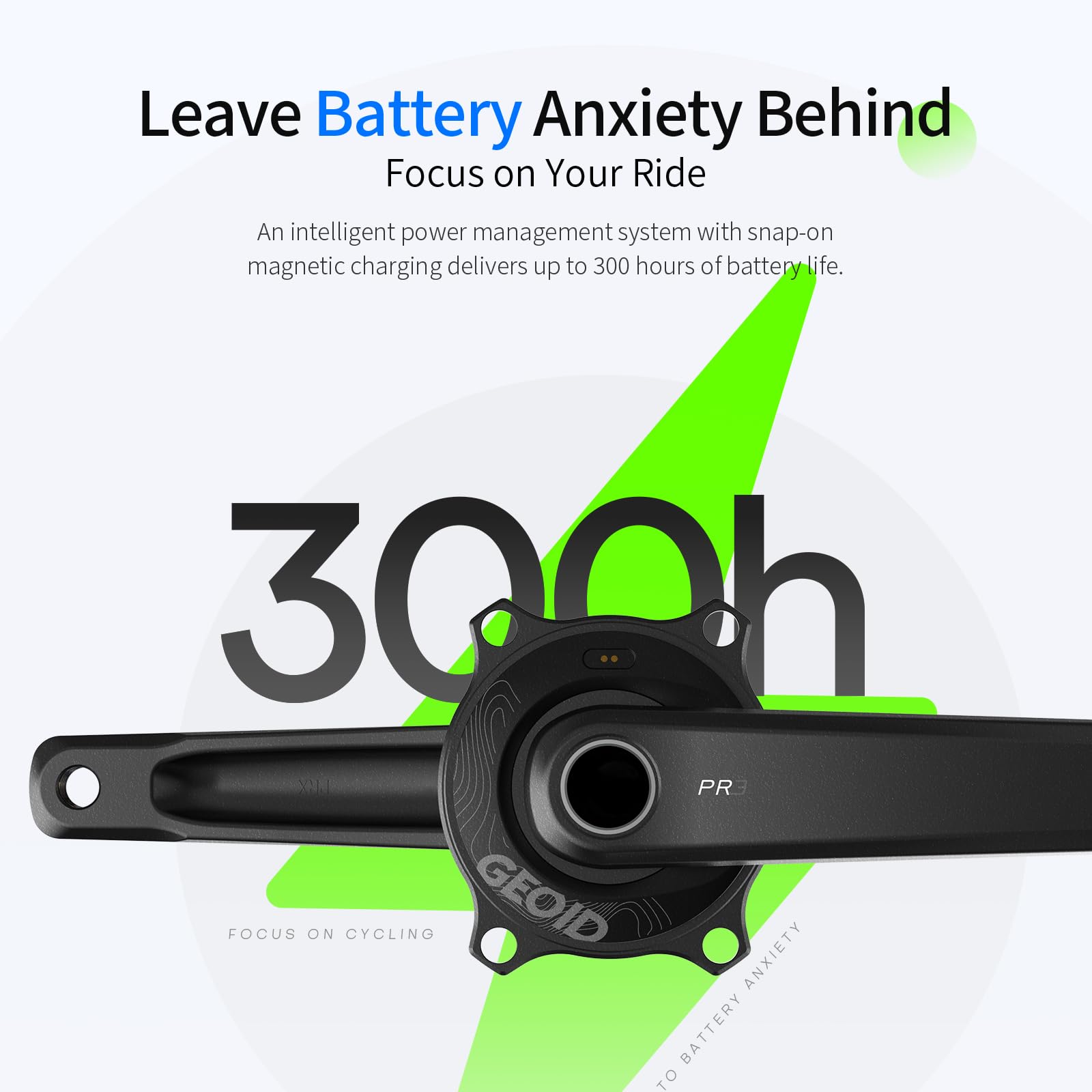 GEOID PM500 Bike Power Meter Crankset, ±1.5% Accuracy, Lightweight
