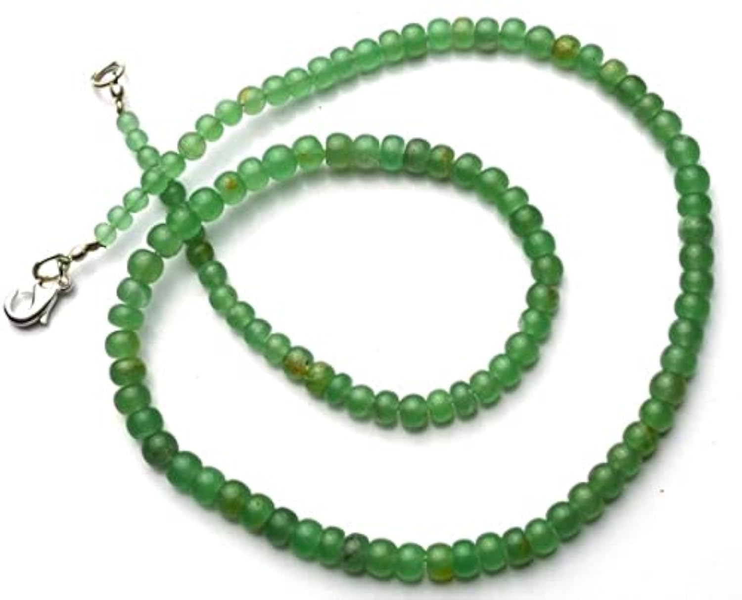 Perles rondelles d'aventurine verte naturelle 4-6mm LKBEADS pour création de bijoux