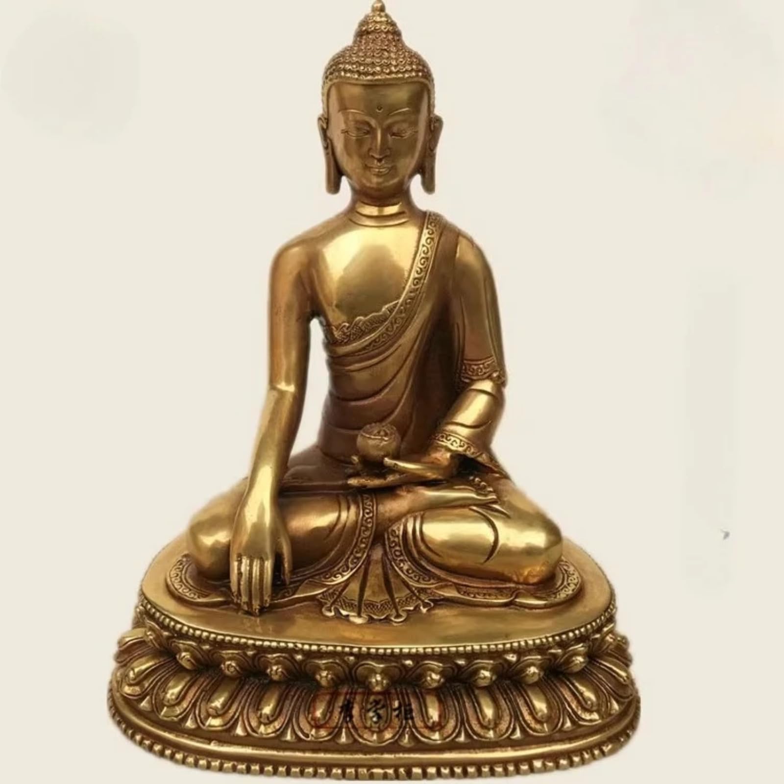 Statua di Buddha Feng Shui in puro rame, 20 cm, decorazione per casa e ufficio