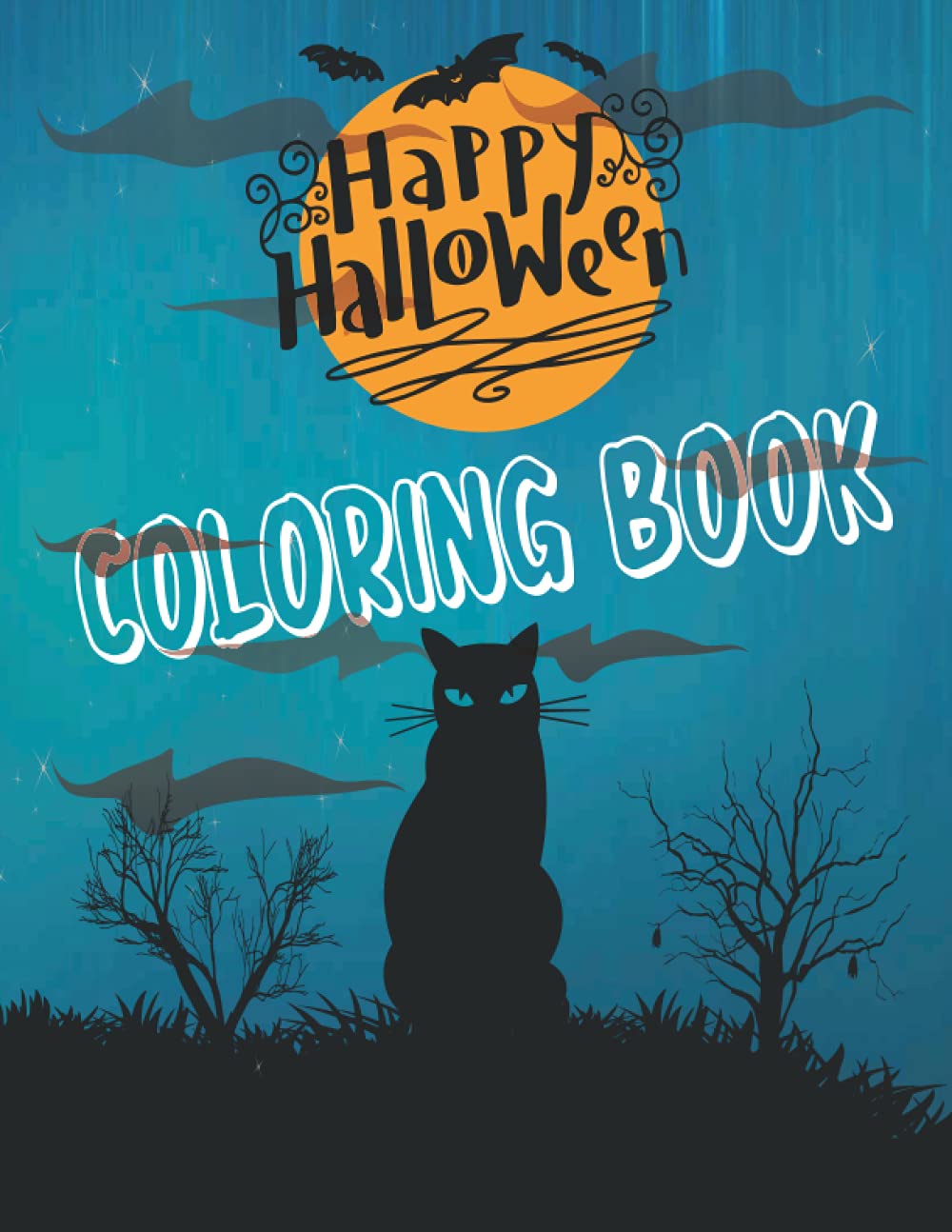 Buy Cat Halloween Coloring Book For Kids and Adults | Spooky Halloween and Cute Coloring Pages ...