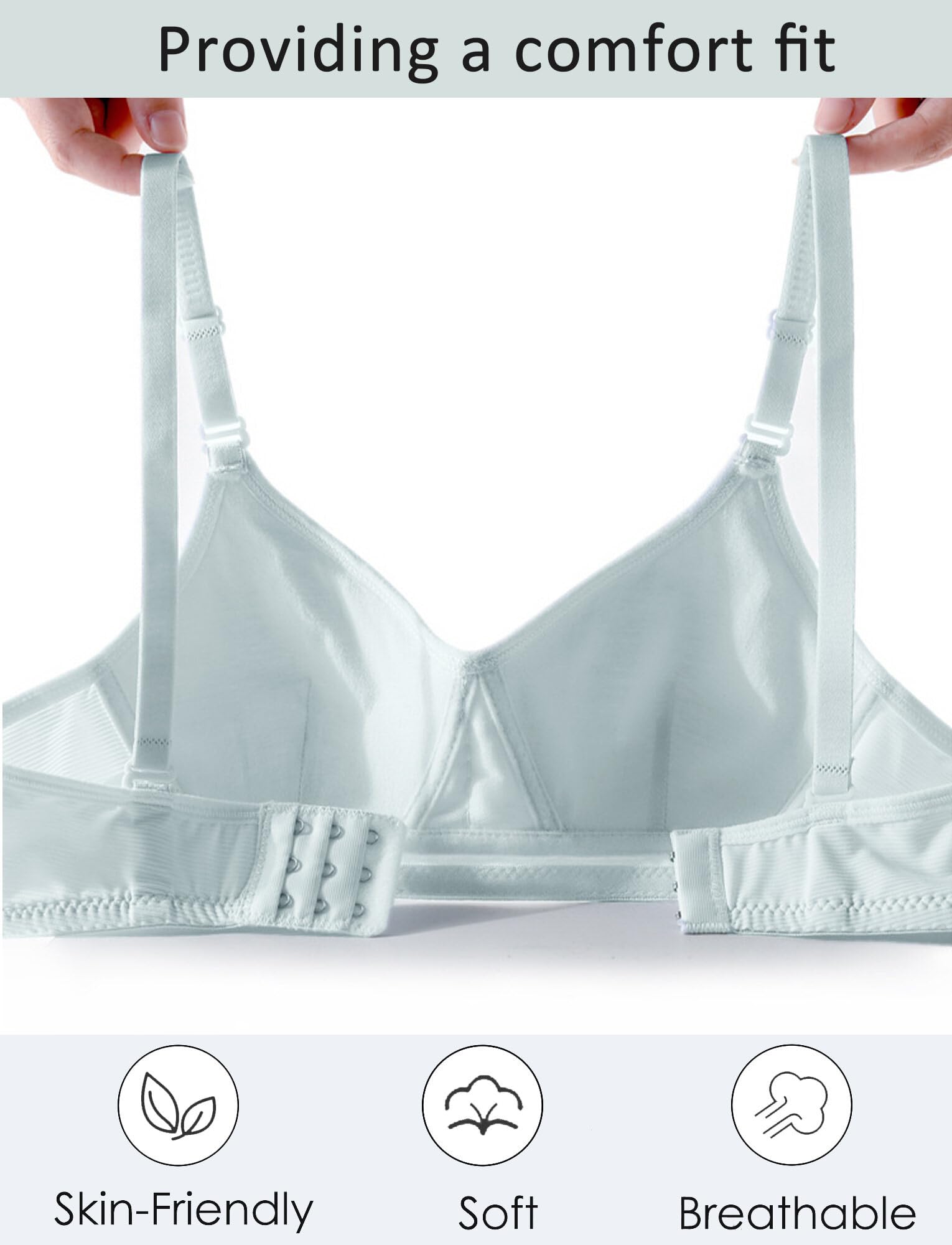 Happy Cherry Mädchen BH ohne Bügel Baumwolle Unterwäsche Sport Bralette verstellbarer Schultergurt