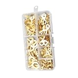 STOBAZA 150pcs Open-End Copper Ring Terminal Connectors Metal Wire Crimp Connectors for Electrical Wiring Insulated Crimp for Car Truck RV Solar