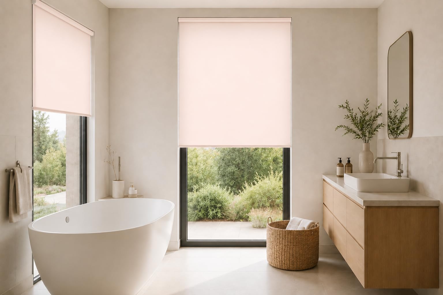 Estoralis Gove Store Enrouleur Tamisant Lisse, Polyester, Rose, 150 x 230 cm