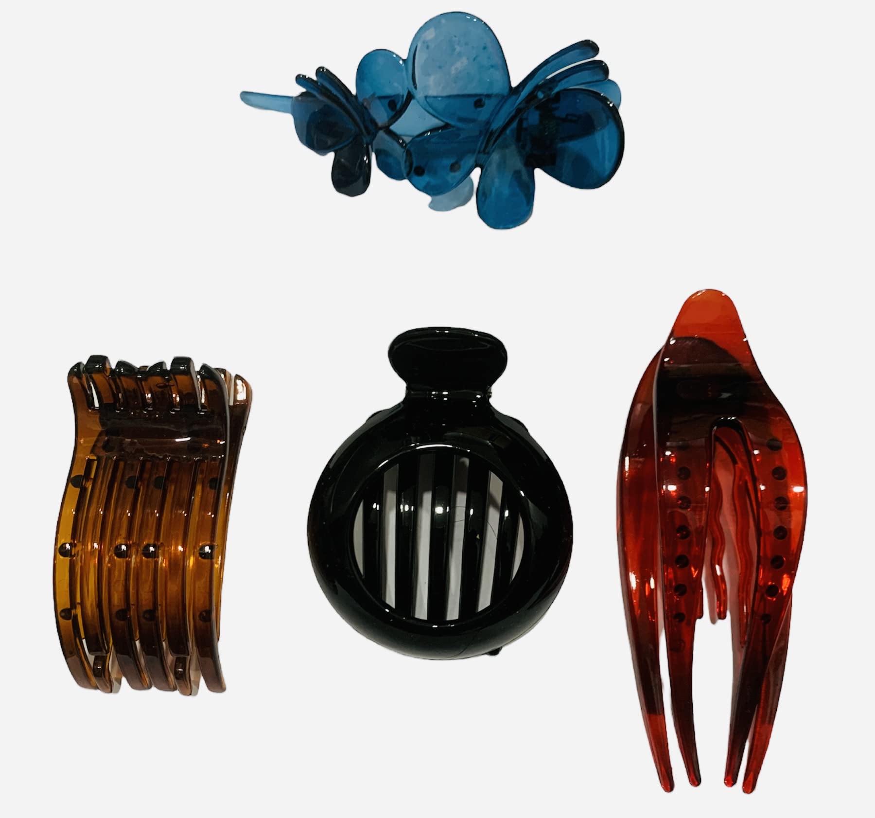 Glamifirsto 3 PIECE Hair Accessories Korean Clutchers For Hair Claw Clips Butterfly Clips Fancy Hair Clips For Women Cute Clips Hair Clip Set Stylish Hair Clips Bun Clip Assorted Colour 1