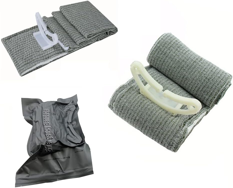 ASA TECHMED Israeli 6 Inch Compression Bandage - First Aid Wound Injury Sterile Battle Dressing - EMS Emergency Bandage Stop The Bleed Control Medical Trauma Bandage - Pack Of 5