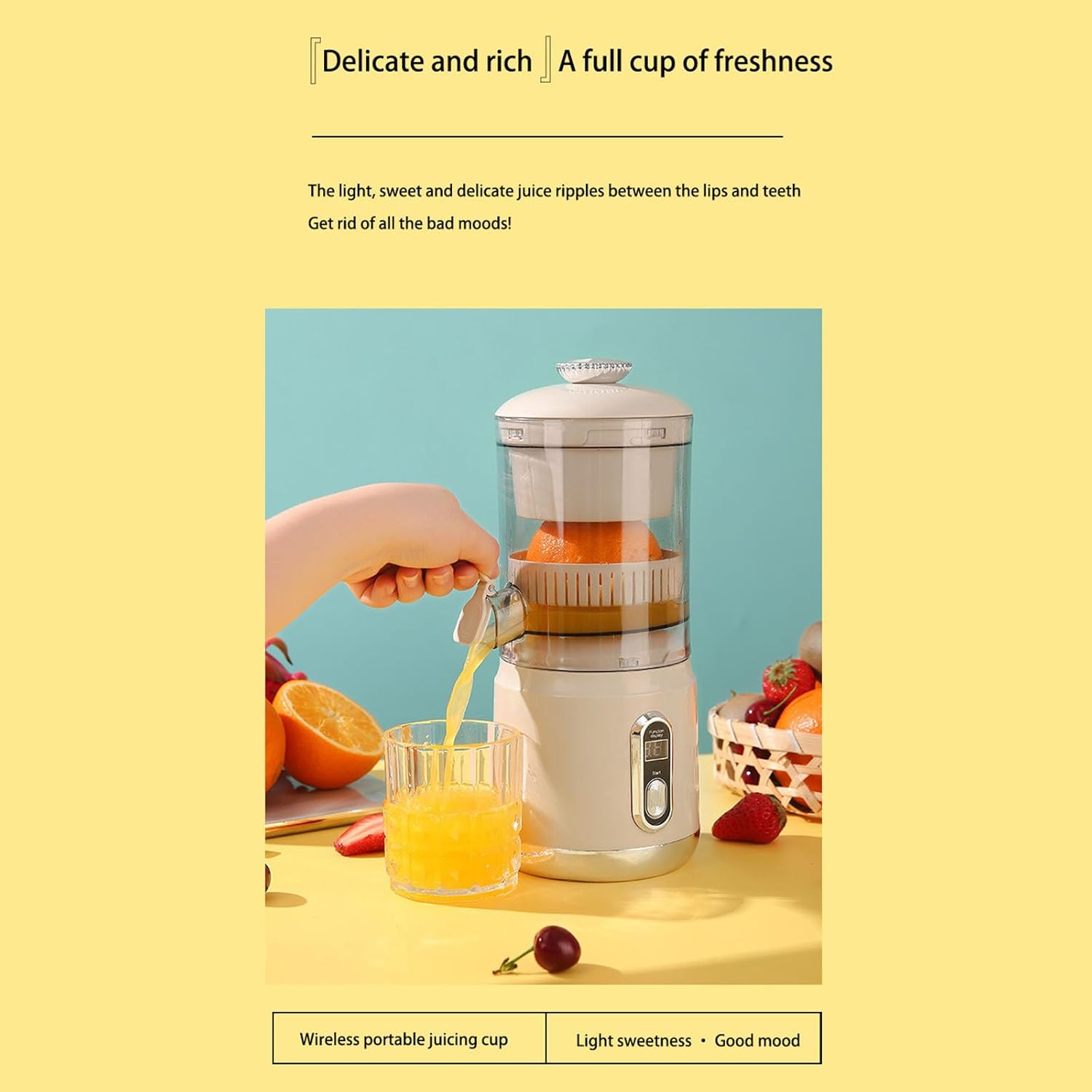 Easy Assembly Countertop Juicer For Oranges Carrots Quick Juices Separation Machine Space Saving Squeezer Food Grade Juicer