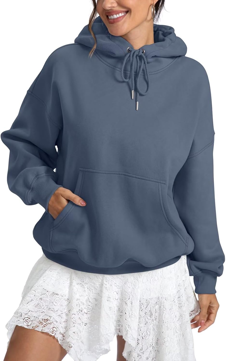Womens Fleece Hoodies with Pocket Oversized Hooded Sweatshirt Trendy Pullover Long Sleeve Top Fall Outfits 2026 - Image 3