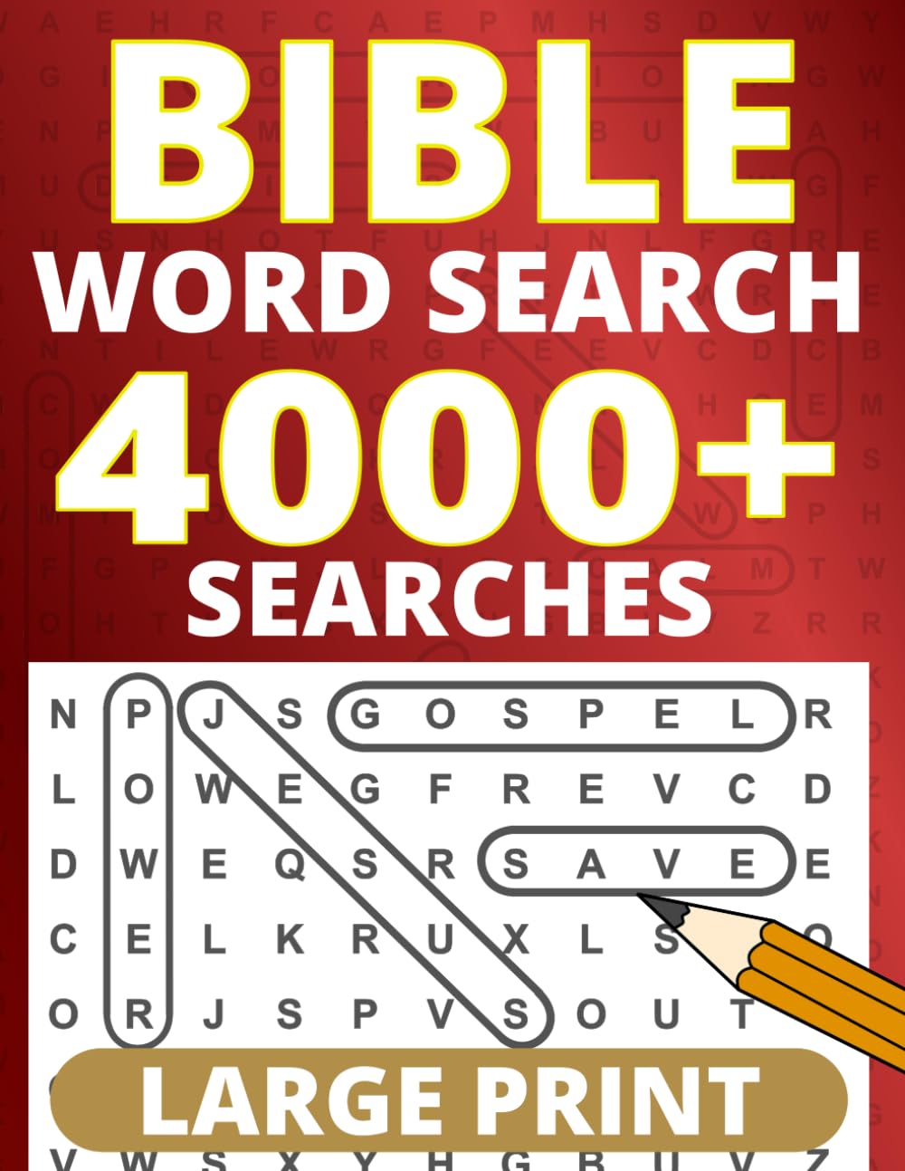 Bible Word Search Large Print: 4000+ Searches, 200+ Puzzles, Large Size – One Puzzle Per Page with Bible Verses and Full Solutions Included (Large Print Bible Word Searches)