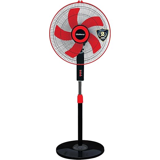 Blueberrys 5 Blade Pedestal Fan High Speed for Home 3 Adjus