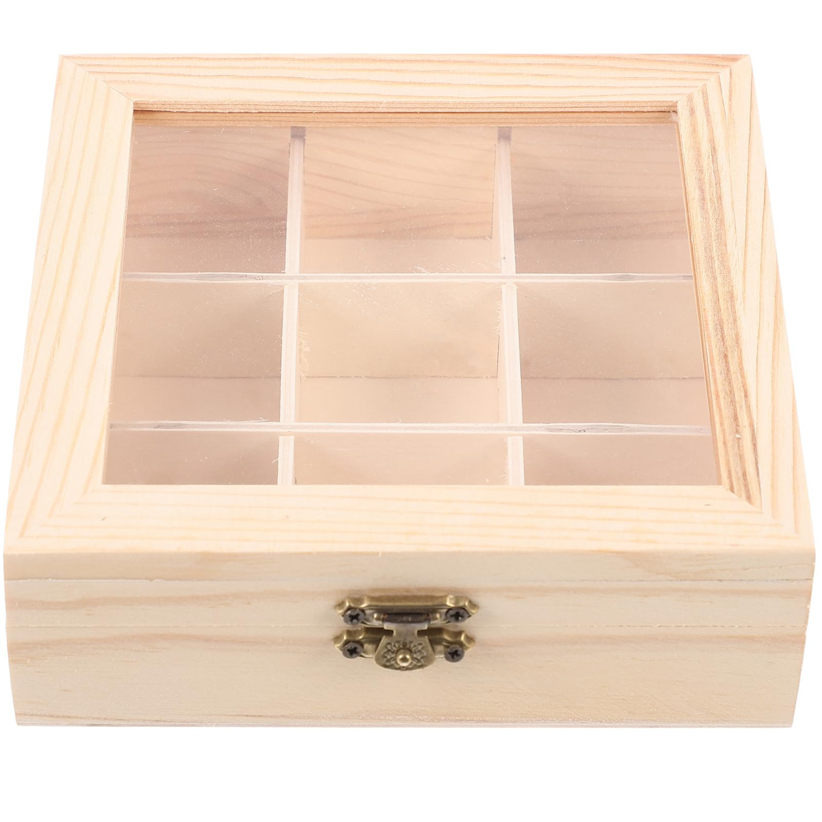 Ciieeo Tea Bag Organizer with Transparent Window Multi Compartment Tea Storage Box for Home Restaurant and Hotel Use for Tea Bags Snacks and Items