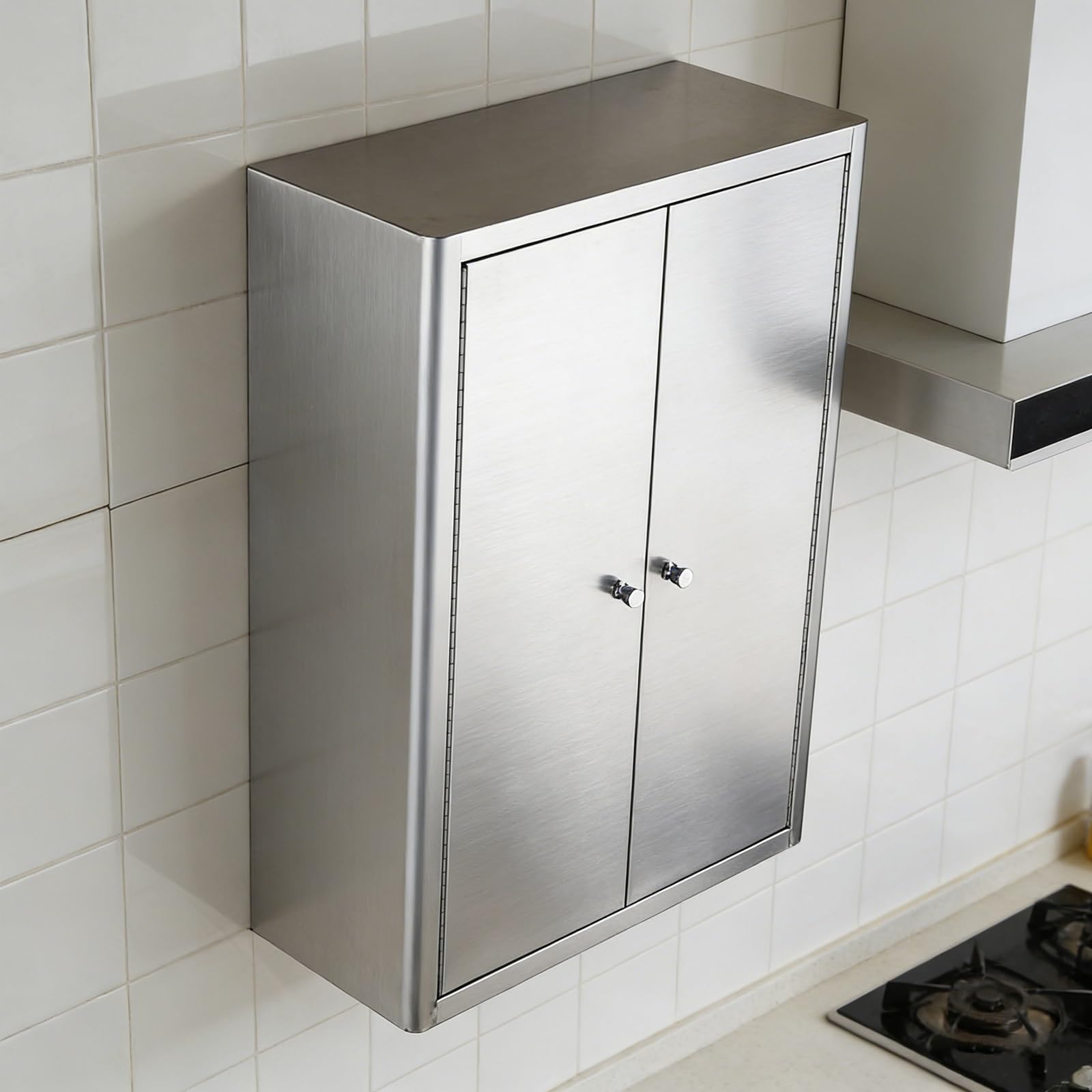 Wall Mounted Stainless Steel Sto Cabinet No Assembly Required Mcine Cupboard & Kitchen For Bathroom & Ga,Stainless Steel Door-65*20*45Cm/25.5*7.8*17.7In,Stainless Steel Door-65*20*45cm/25.5*7.8*17.7i