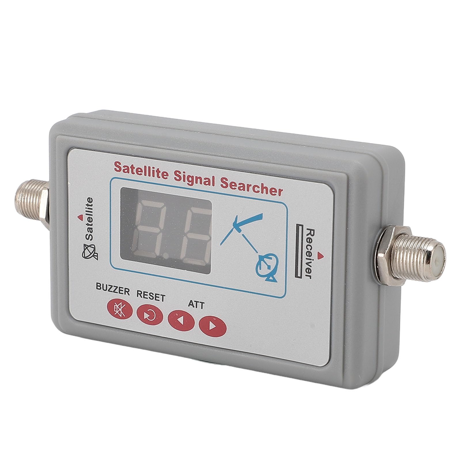 Buscador de Señal Satelital 950-2150MHz con Amplificador de Zumbador, Retroiluminación, Buscador de Señal Satelital Fácil para LNB, Receptor, Medidor de Buscador de Señal