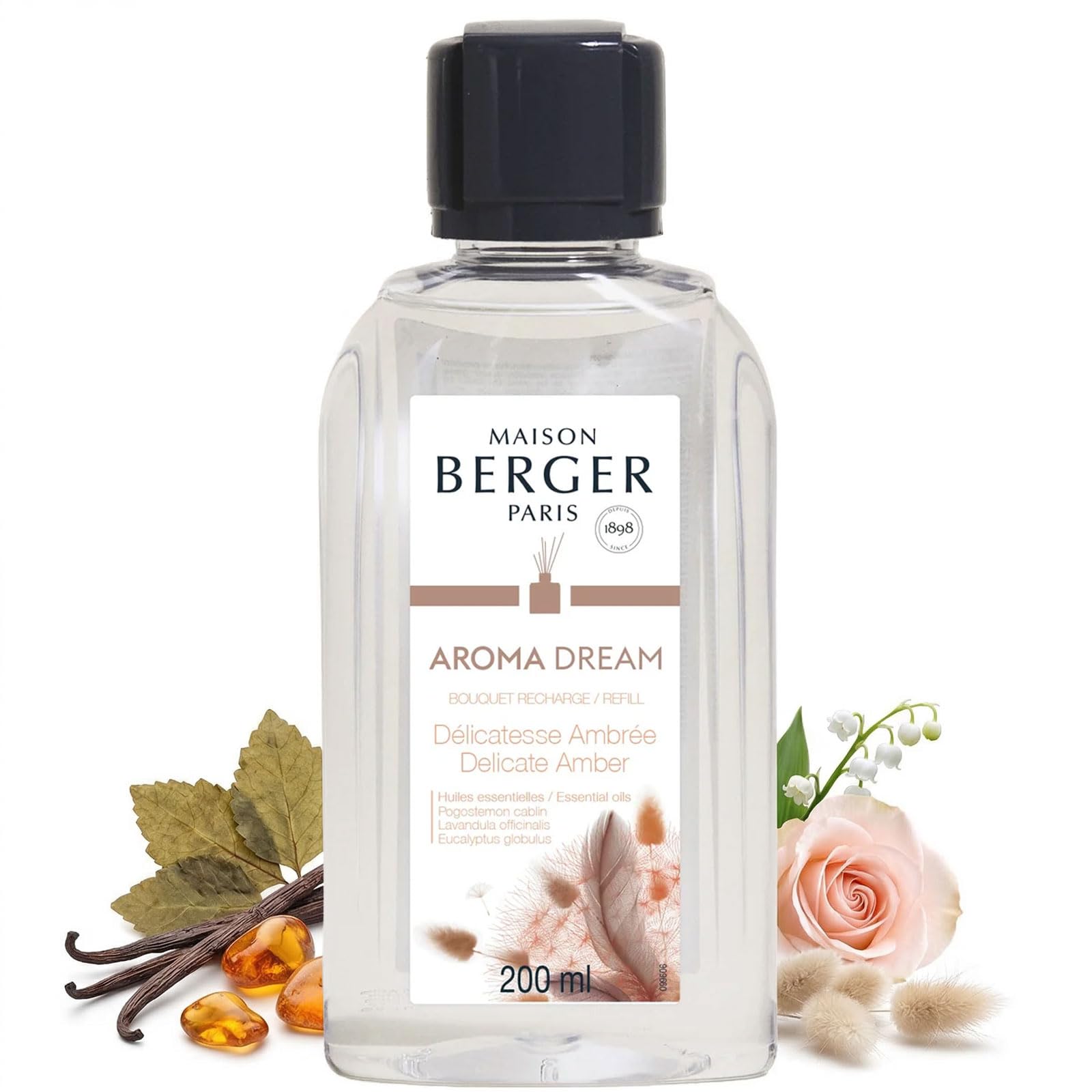 Maison Berger Clear – Reed Diffuser Refill Aroma Dream – Home Fragrance Refill For The Home 200 Ml – Made In France – Long-Lasting, Gentle And Continuous Diffusion