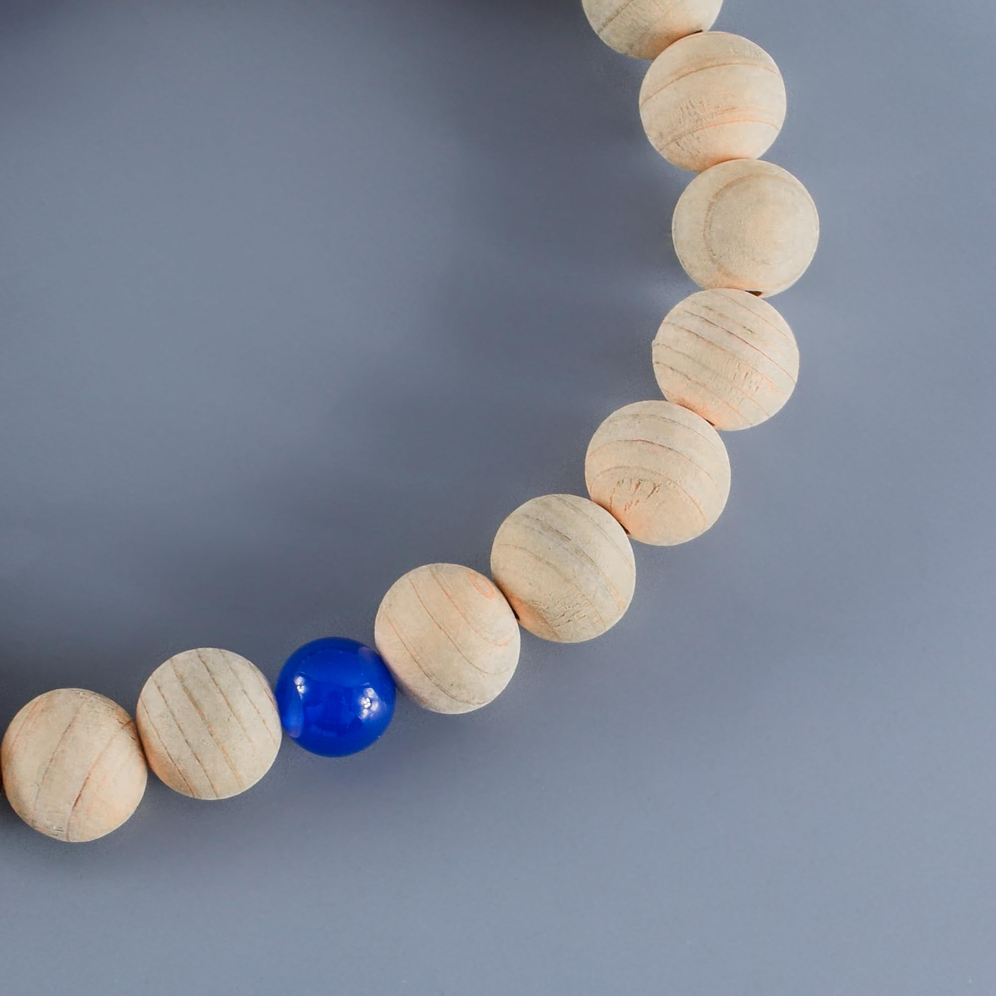 13 mm Fuji Hinoki drewno cyprysowe z niebieskim agatem Juzu jednoręczne koraliki modlitewne do buddyjskich ręcznie robionych koralików mala Kioto prezent prezent dla kobiet JUA158