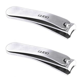 GUBB Curved Nail Clipper For Men & Women | Stainless Steel Nail Cutter Pack of 2