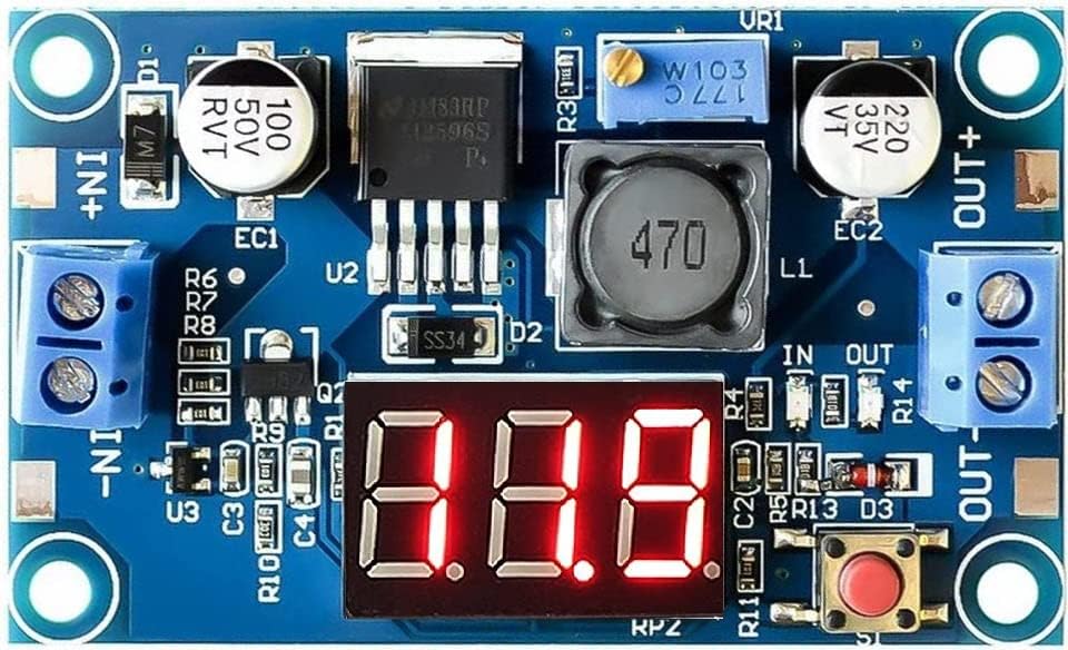 IDUINO LM2596S DC-DC Buck Converter DIY 4-40V to 1.25-37V Step-Down Regulator Power Module Volt Stabilizer with LED Voltmeter Display (B0CJ11M71B) Amazon Price History, Amazon Price Tracker