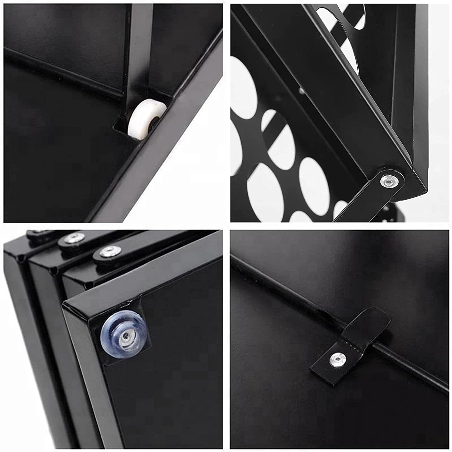 BGF A4 - Soporte plegable para folletos (metal, incluye bolsa de transporte), color negro
