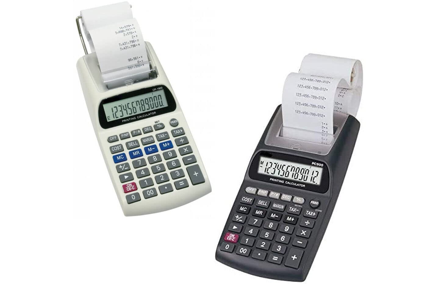 Calcolatrice scrivente,con Stampante per scontrini Non fiscale con Display LCD a 12 cifre per aziende, Negozi, attività Dimensioni: 19 x 9,5 cm