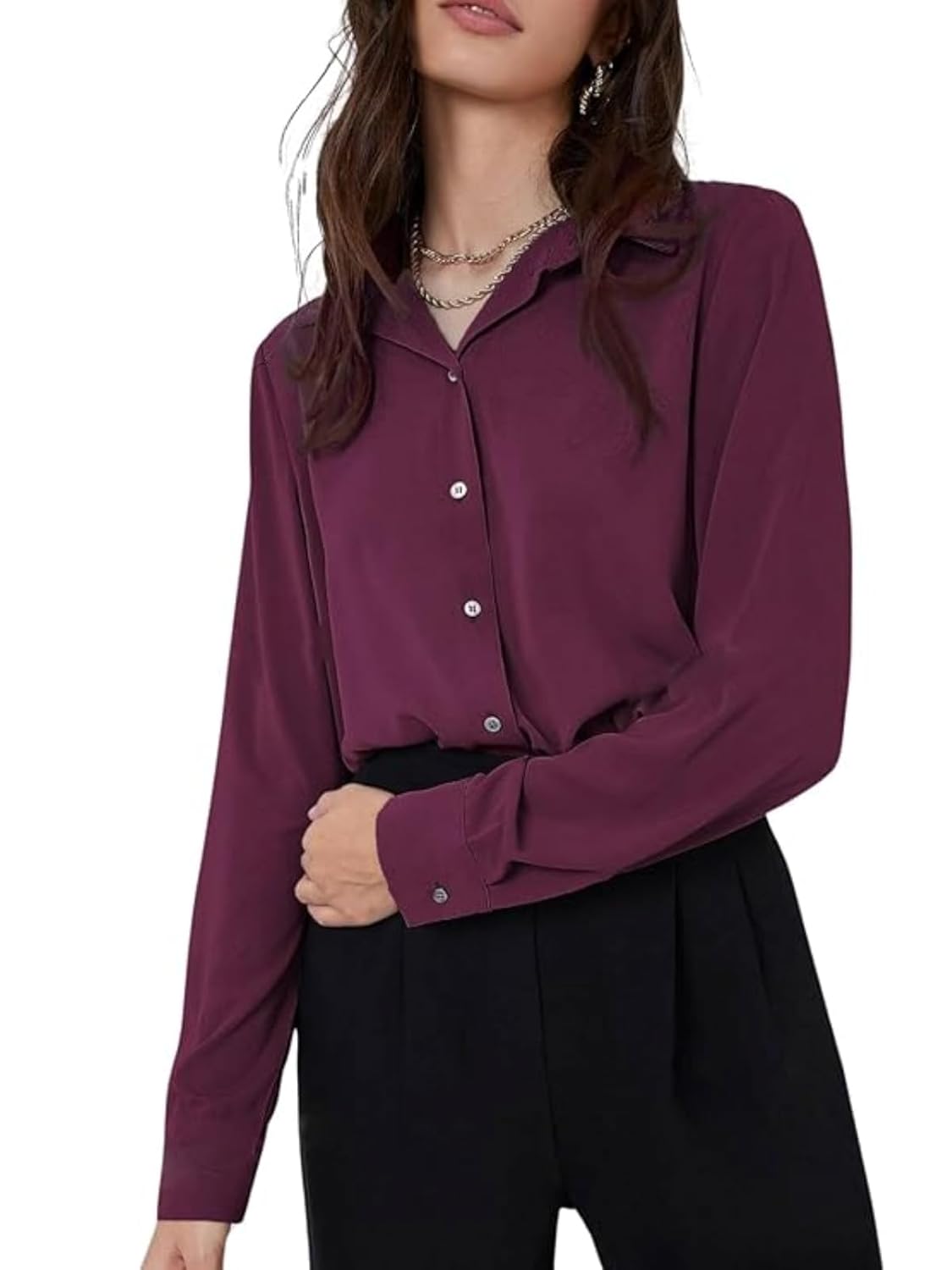 GRECIILOOKS Women’s Rayon Oversized Fit Crop Top Korean Style Long Sleeve Oversized Button Down| Workwear Top for Office & Casual Wear (Available in Plus Size and Combo Pack of 2) GRECIILOOKS Women’s Rayon Oversized Fit Crop Top Korean Style Long Sleeve Oversized Button Down| Workwear Top for Office & Casual Wear (Available in Plus Size and Combo Pack of 2)