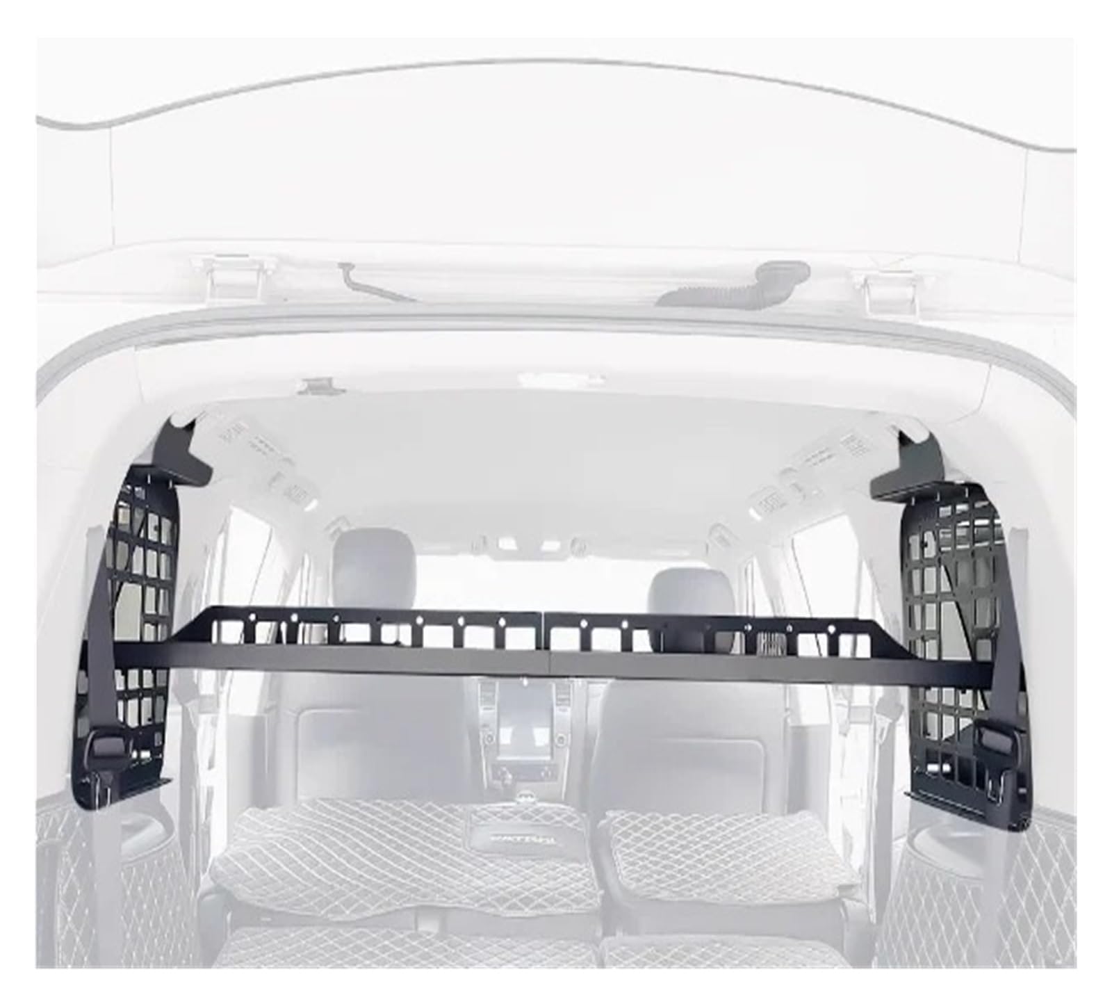 Lhdktee Cargo Cover Rear Boot Cargo Shelf For Nissan For Patrol Y62 For Armada 2010-2024 Modular Storage Racks Organizers Rear Trunk Parcel Shelf(Side panel shelf)