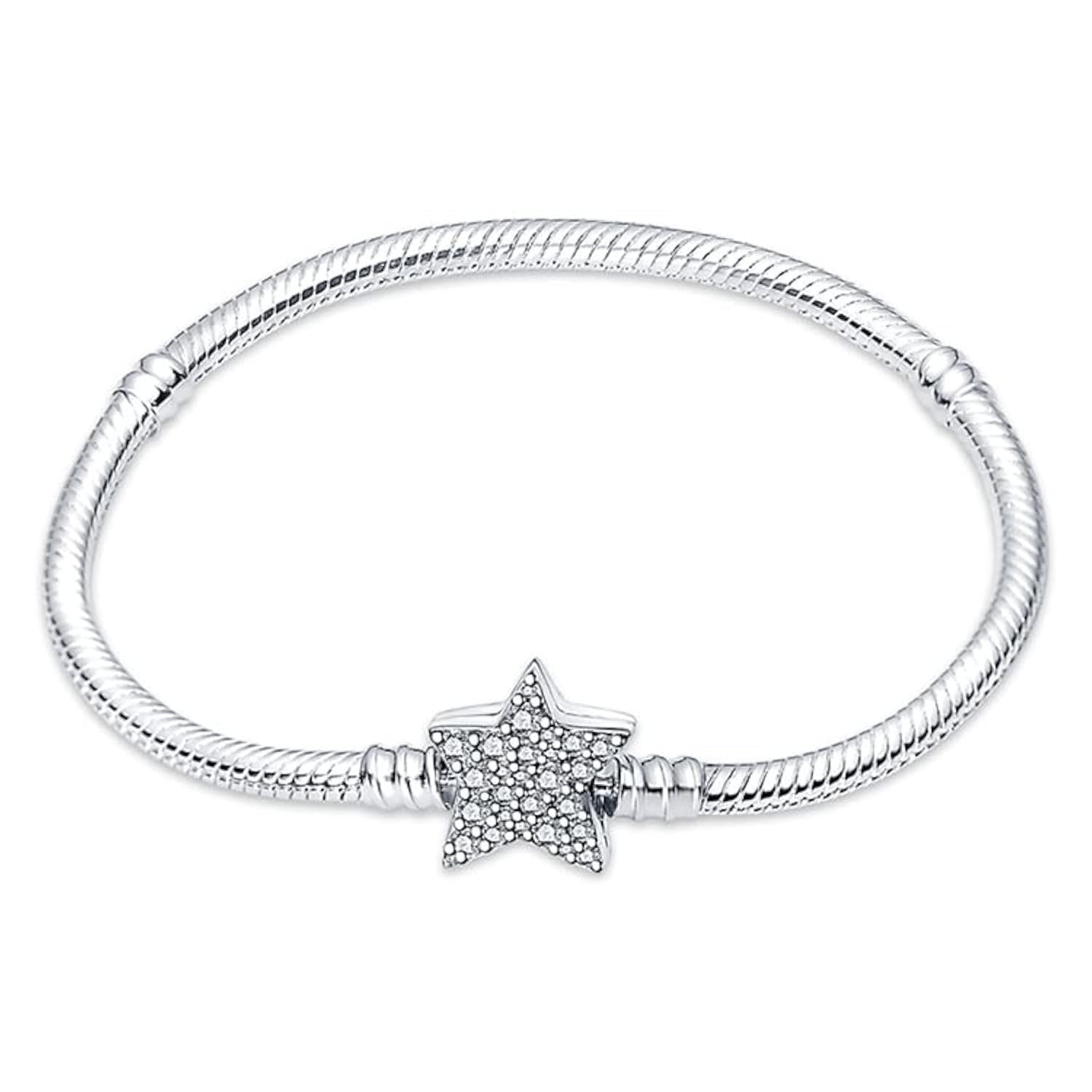 Pandach Armband Damen 925 Sterling Silber, Armbänder Moments Schlangen-Gliederarmband Armkette Valentinstag Muttertag Geburtstags Weihnachten Geschenk für Frauen Freundin Mama
