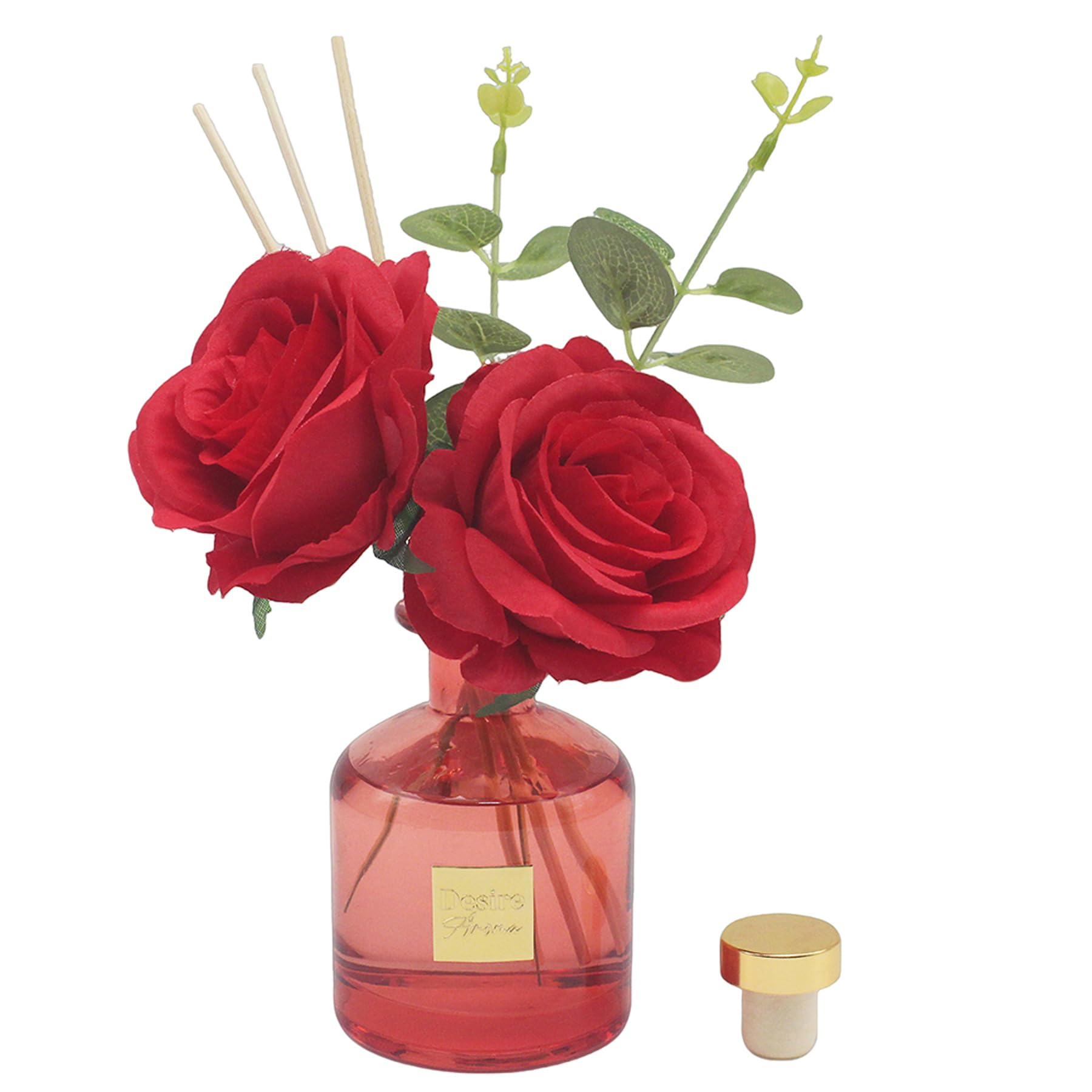 Widdle Gifts Men's Red 200Ml Reed Diffuser Aromatherapy Mothers Day - Velvet Rose And Oud Flower - Home Fragrance & Air Freshener 8007