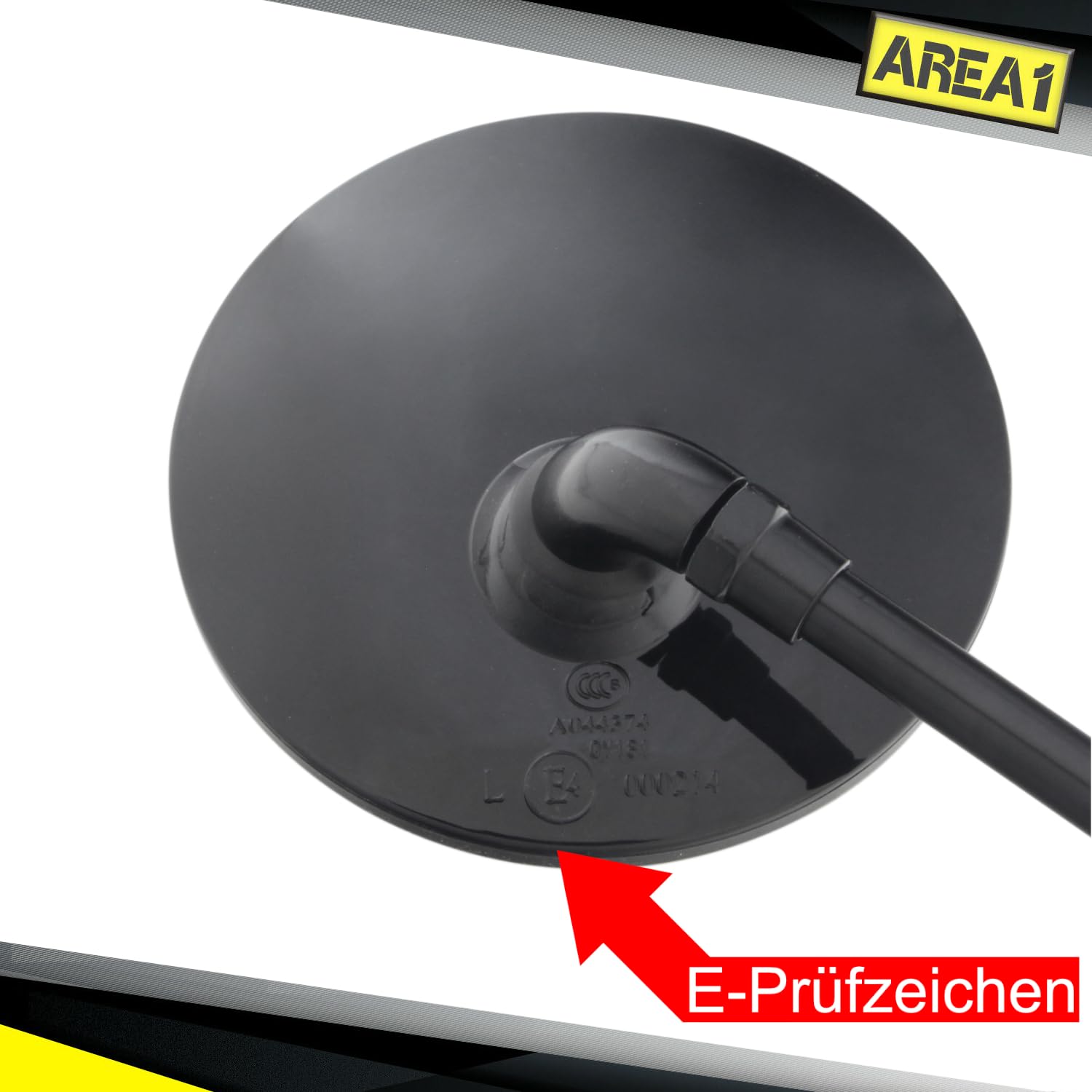 Set Specchietti Moto Area1 Omologati E – Per Piaggio GTS 125-300, I-Get, Super, Sport, Touring – Filettature M8 E M10 (2 Destri, 2 Sinistri)