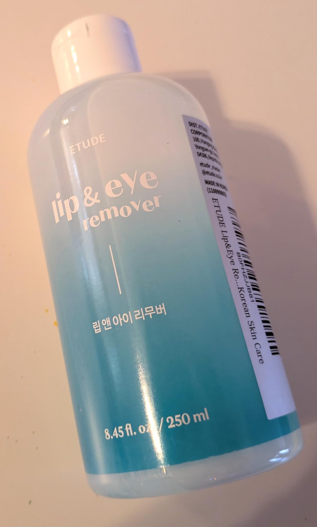 ETUDE Lip&Eye Remover 8.45 fl.oz (250ml) 21AD | Water and Oil Formula for Deep Cleansing | Lip and Eye Makeup Remover for All Types | Gentle Face Cleanser for Sensitive Skin | Korean Skin Care