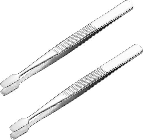 ARTIBETTER Pinzas para sellos de acero inoxidable, herramientas de coleccionista, perfectas para coleccionar álbumes de sellos, 2 unidades