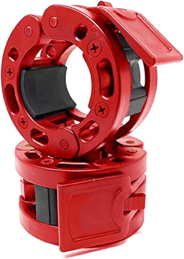 Clout Fitness Olympic Barbell Clamps Collars Quick Release Pair of Locking Weight Clips Fit 2 Inch Barbell for Weightlifting