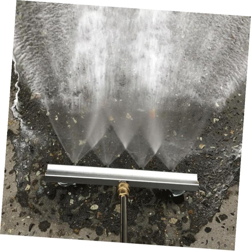 Limpiador de Suelos para Hidrolavadora de Alta Presión 4 Boquillas | Conector Rápido de 1/4 Pulgada, Ruedas Omnidireccionales, Acero Inoxidable y Aleación de Aluminio