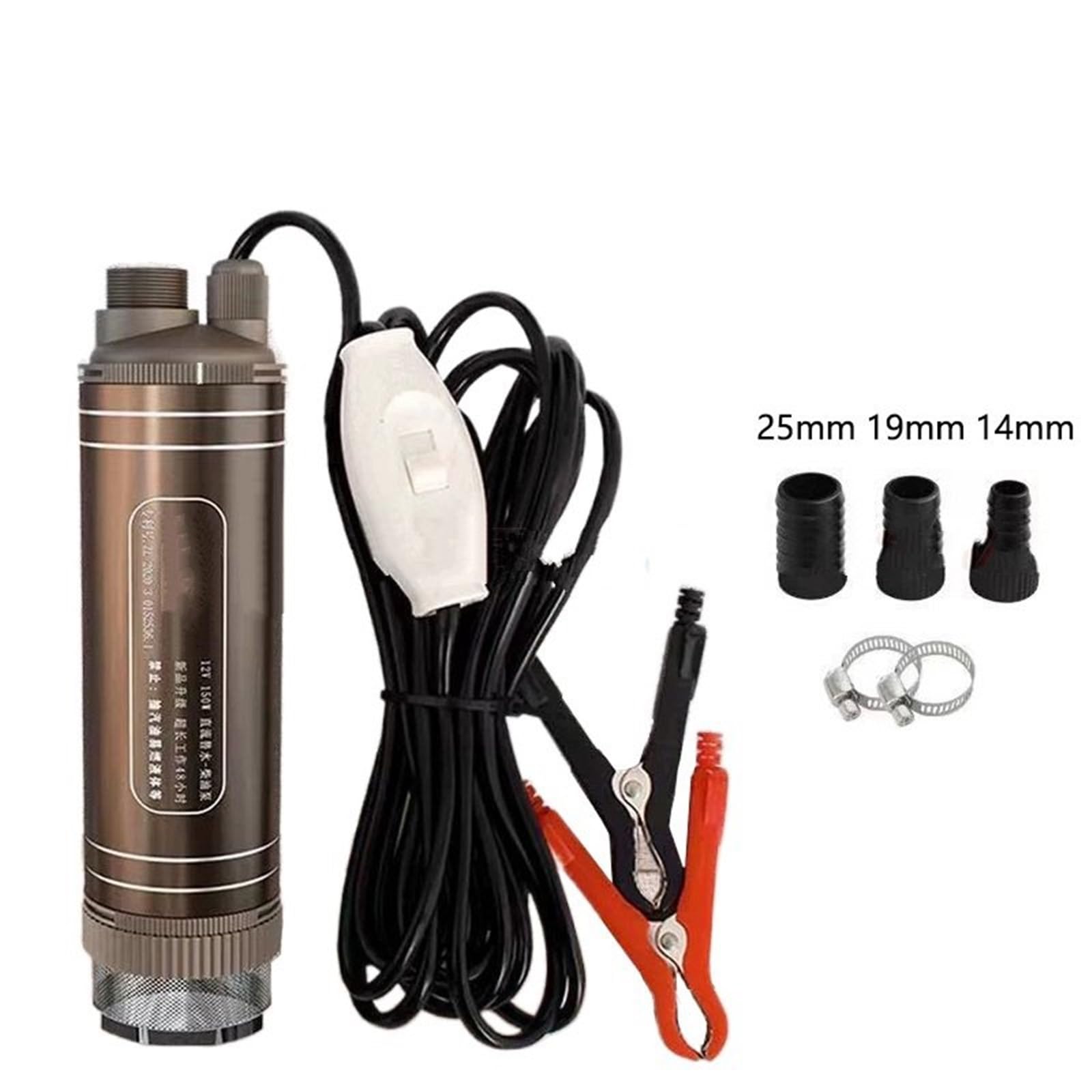 Carburante Pompa Pompa elettrica sommergibile 12V / 24V per il pompaggio della pompa di aspirazione delle acque reflue del carburante diesel Pompa carburante elettrica(12V Clip)