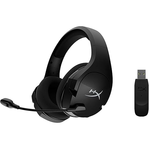 HyperX Cloud Stinger Core – Wireless Lightweight Gaming Headset, DTS Headphone:X spatial audio, Noise Cancelling Microphone, For PC, Black