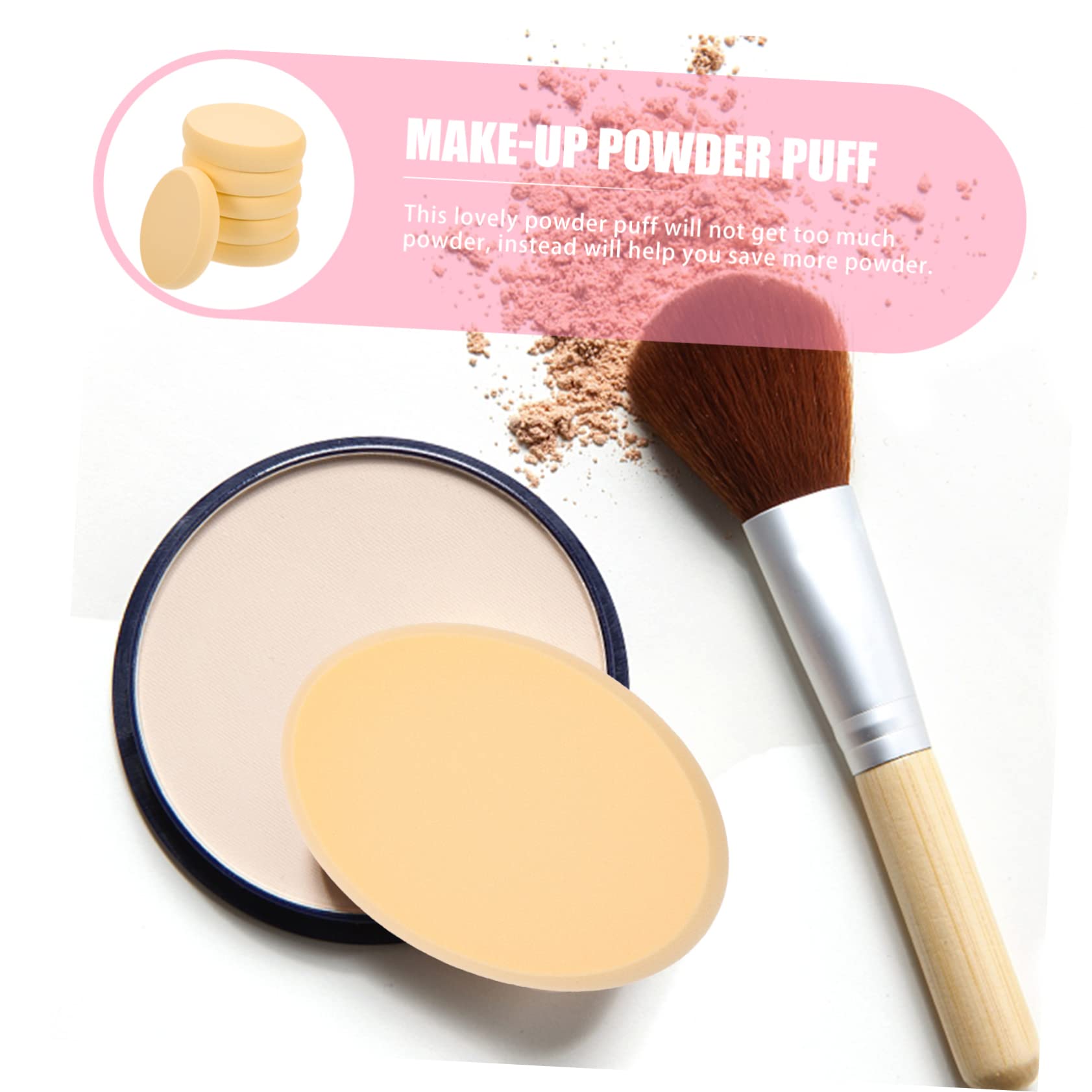 NULYLU 3sets Cleansing Sponge Makeup Powder Loose Powder Puff Makeup for Blending 6pcs*3